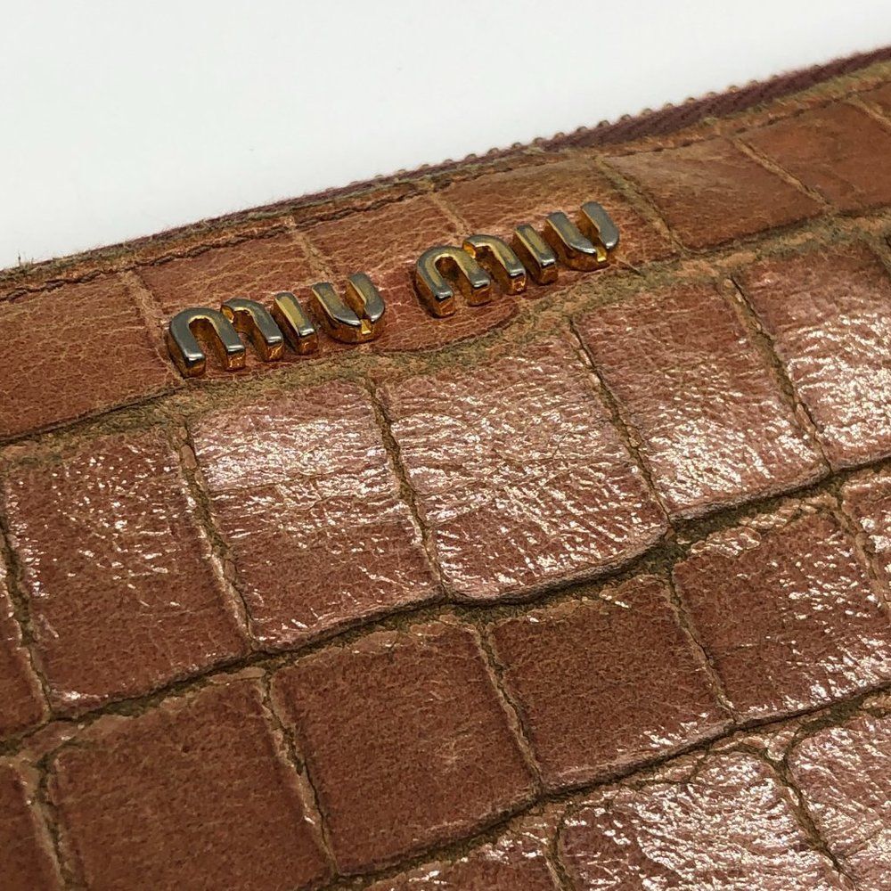 **Damaged** Authentic Miu Miu By Prada Croc Embos… - image 3